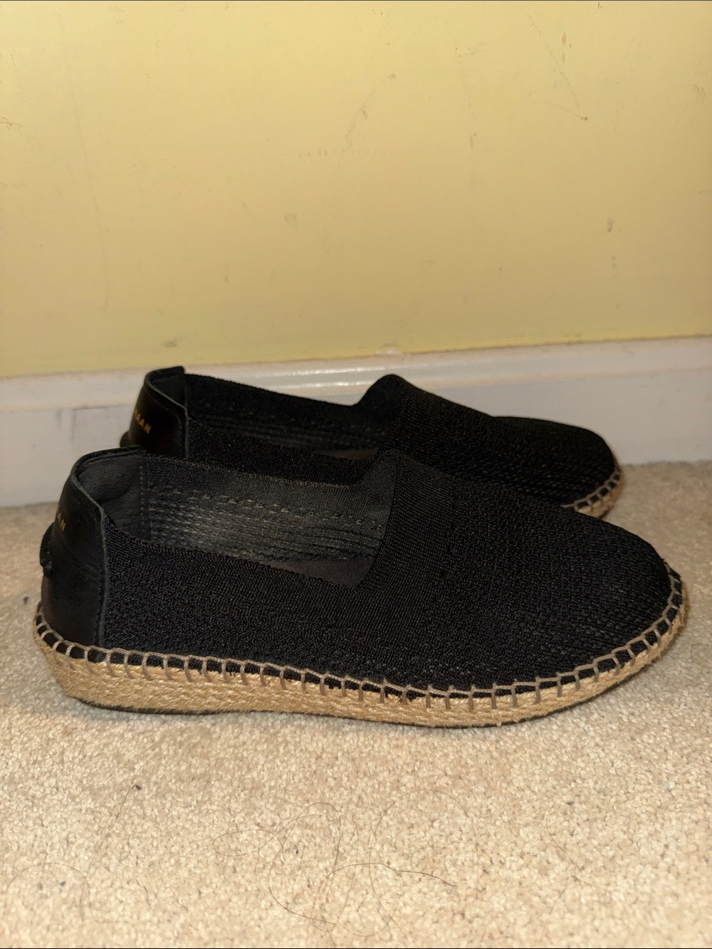 Cole haan Black Espadrille Slip-On Shoes size 6.5